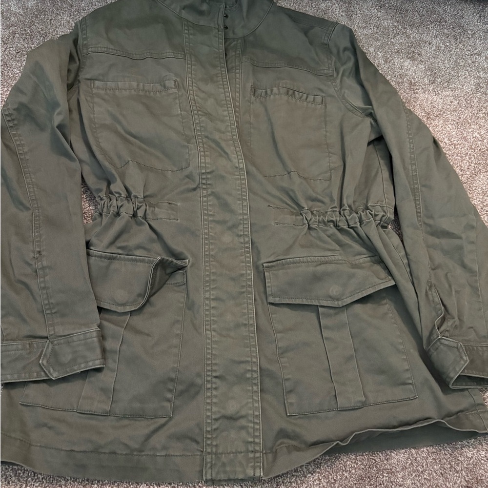 Universal Thread Green Utility Jacket with Elastic Waist